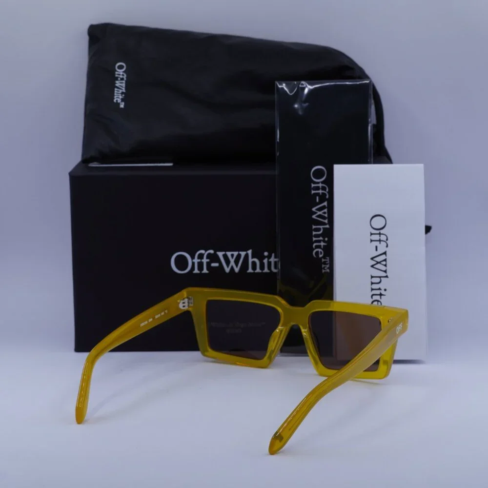 Off-White OERI142 WINDSOR 1864 Square Sunglasses – Shiny Yellow\Brown